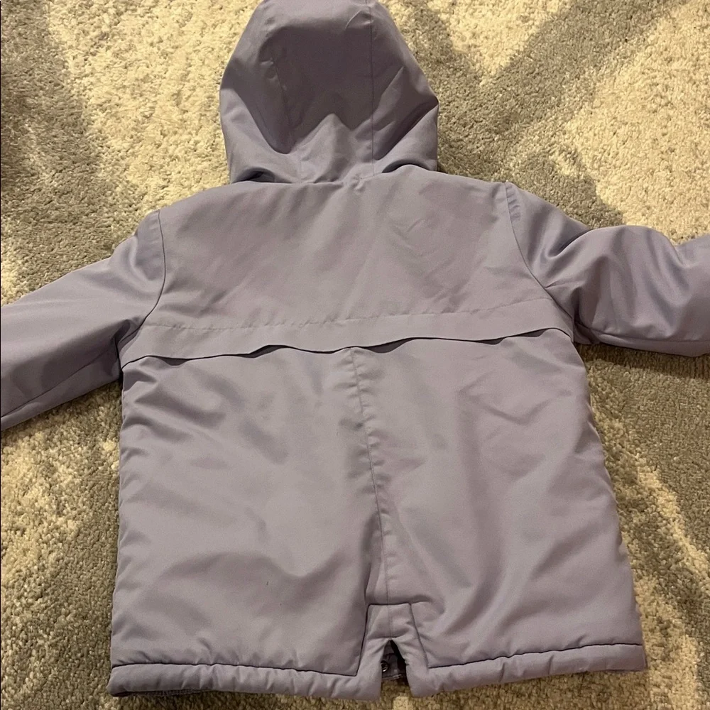 Cat & Jack Light Purple Hooded Jacket and Heart Rain Coat Bundle - Picture 9 of 13